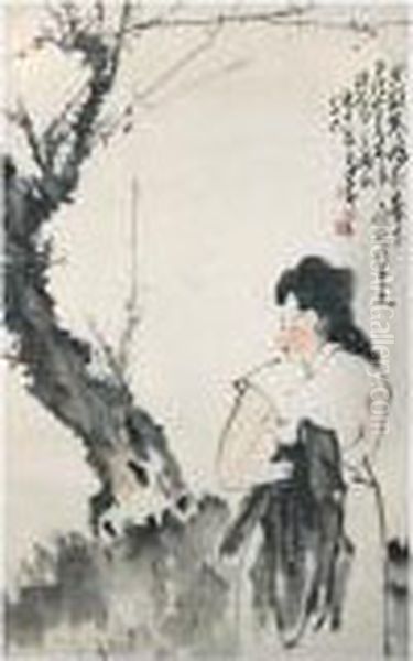 Plum Blossom Oil Painting by Huang Shaoqiang