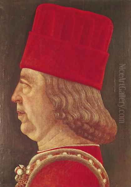 Portrait of Borso dEste Prince of Ferrara Oil Painting by Baldassare d' Este