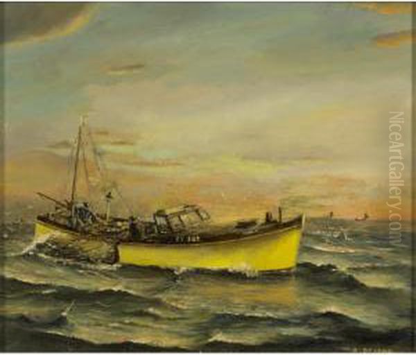 Seascapes Oil Painting by John Shapland