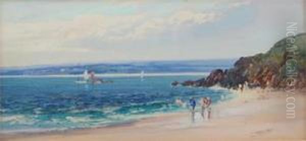 View Of St Ives Cornwall Oil Painting by John Shapland