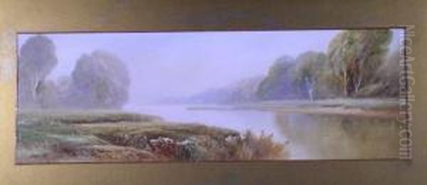 The Dart Betweentotnes And Dittisham Oil Painting by John Shapland