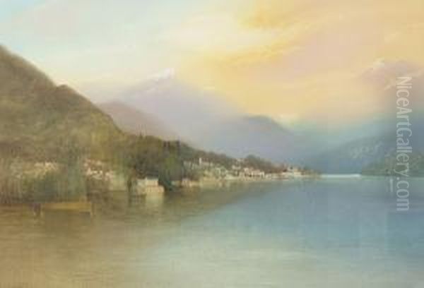 Near Montreux, Switzerland Oil Painting by John Shapland