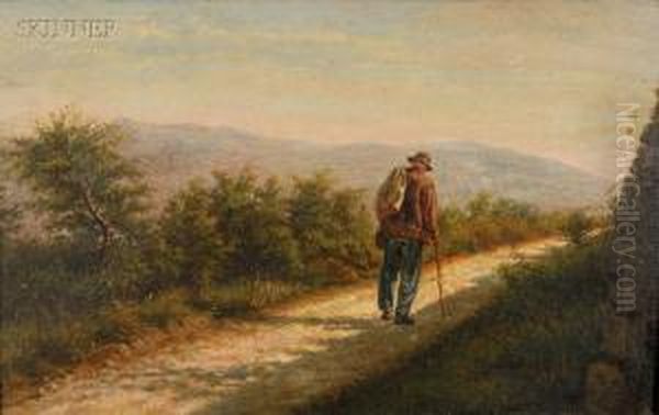 The Lone Traveler Oil Painting by Frank Henry Shapleigh