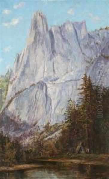 Sentinel Rock, Yosemite Valley Oil Painting by Frank Henry Shapleigh