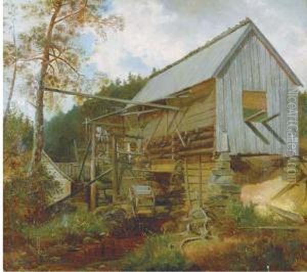 The Mill Oil Painting by Frank Henry Shapleigh