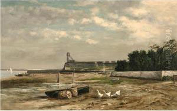 Fort Marion, St. Augustine, Florida Oil Painting by Frank Henry Shapleigh