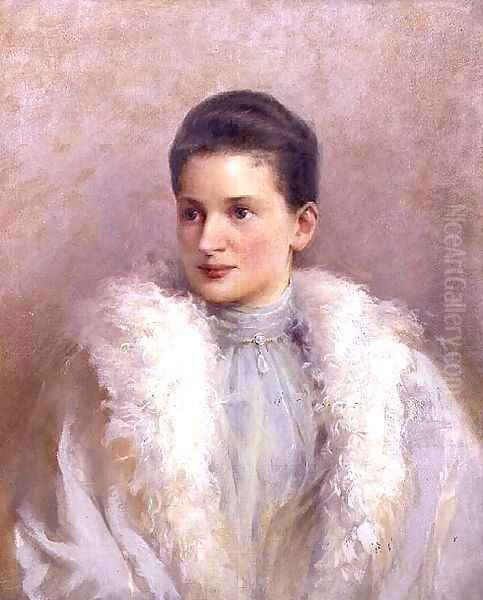 Portrait of Princess Wilhelmina Lobkowicz Oil Painting by Helena Eminger