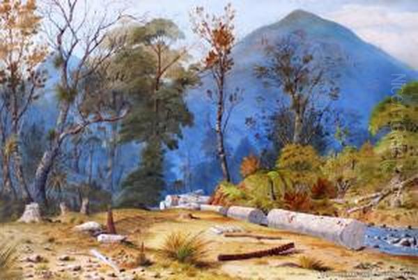 Entrance To Cadman's Creek, Coromandel Oil Painting by Alfred Sharpe