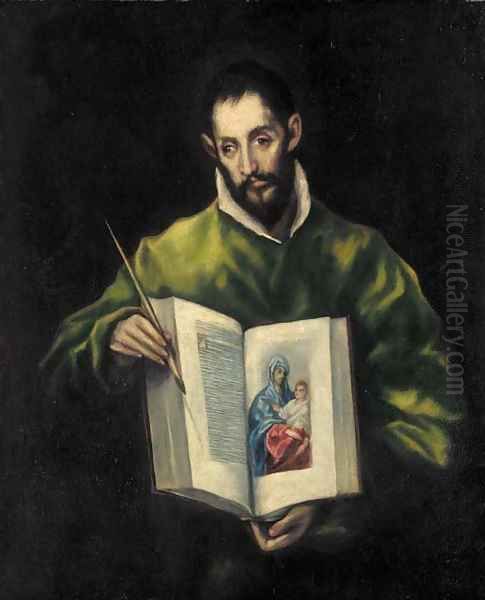 Saint Luke Oil Painting by El Greco (Domenikos Theotokopoulos)