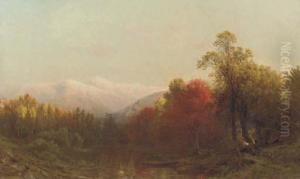 Autumn In The White Mountains Near Jefferson Village Oil Painting by Aaron Draper Shattuck