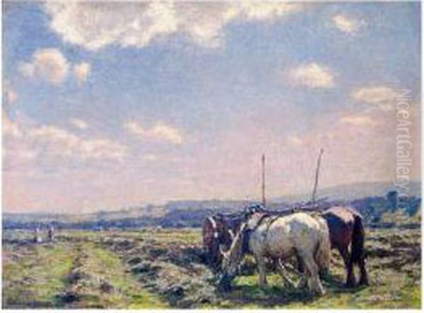 Haymaking Oil Painting by Arthur Winter Shaw