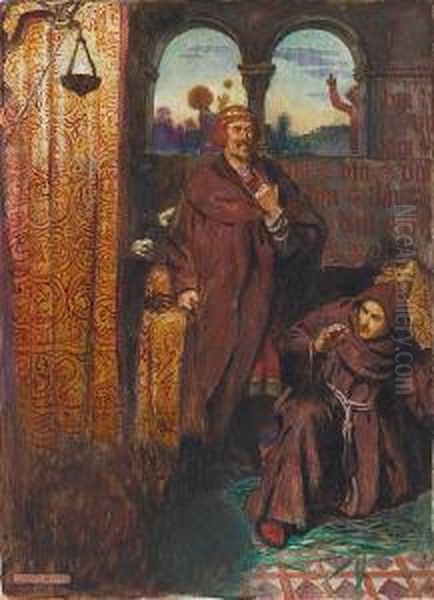 King Of Scots And Andrea Browne Oil Painting by John Byam Liston Shaw