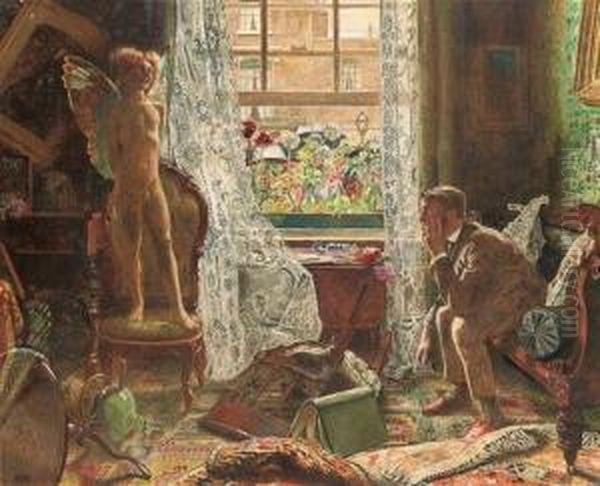 When Love Came Into The House Of The Respectable Citizen Oil Painting by John Byam Liston Shaw