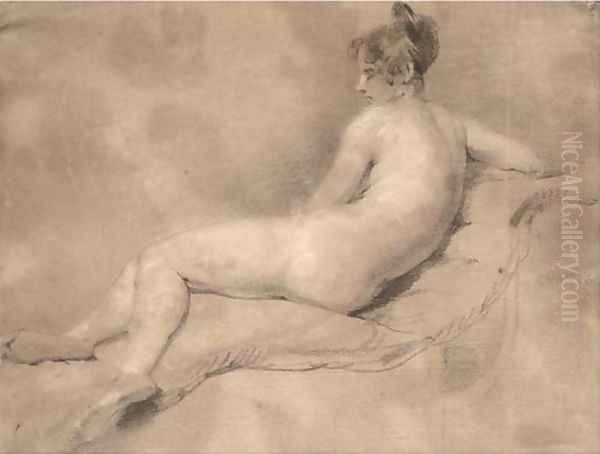 Reclining female nude Oil Painting by William Etty