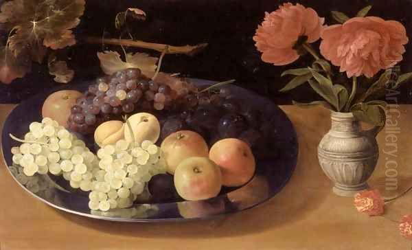 Still-Life of Grapes, Plums and Apples Oil Painting by Jacob van Es