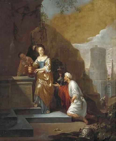 Rebecca at the Well Oil Painting by Gerbrand Van Den Eeckhout