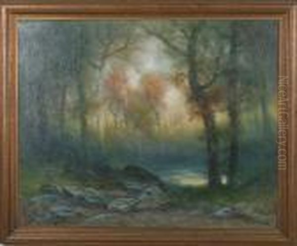 Woodland Interior Oil Painting by Christopher H. Shearer