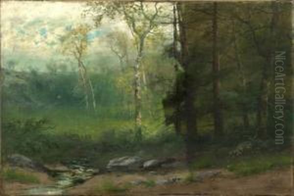 Landscape With Stream Oil Painting by Christopher H. Shearer