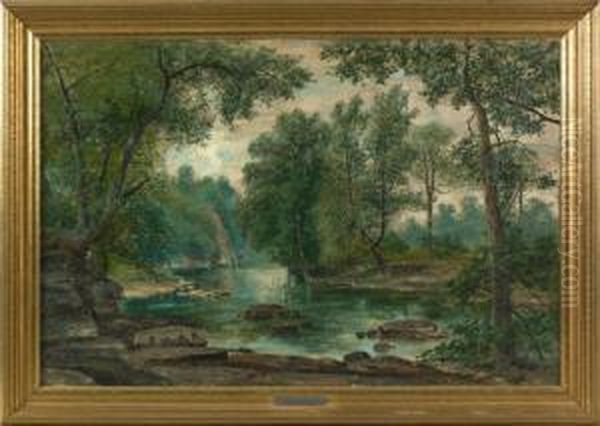 View Of Upper Schuykill Oil Painting by Christopher H. Shearer