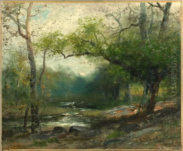 Wyomissing Creek Oil Painting by Christopher H. Shearer