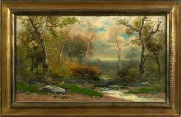 Landscape With Brook Oil Painting by Christopher H. Shearer