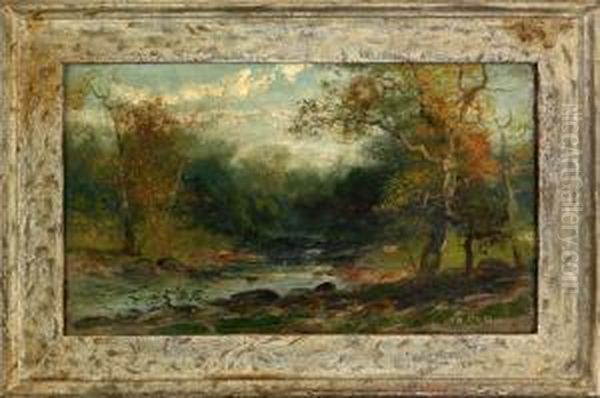 Landscape With Brook Oil Painting by Christopher H. Shearer