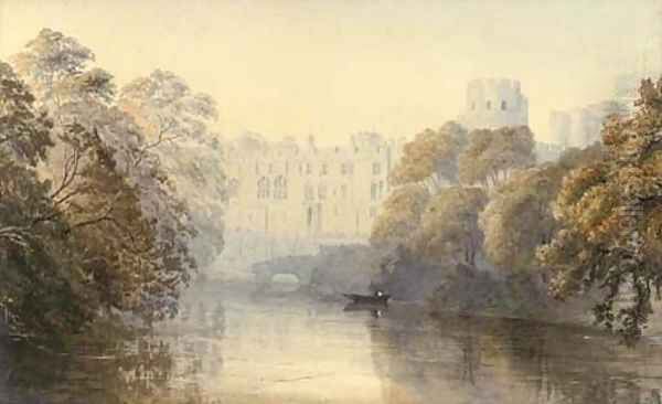 Warwick Castle Oil Painting by Arthur Henry Enock