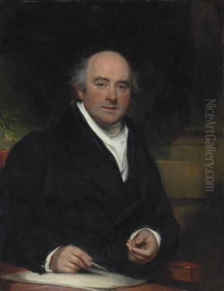 Portrait Of Sir Francis Leggatt Chantrey, R.a. (1781-1841) Oil Painting by Martin Archer Shee