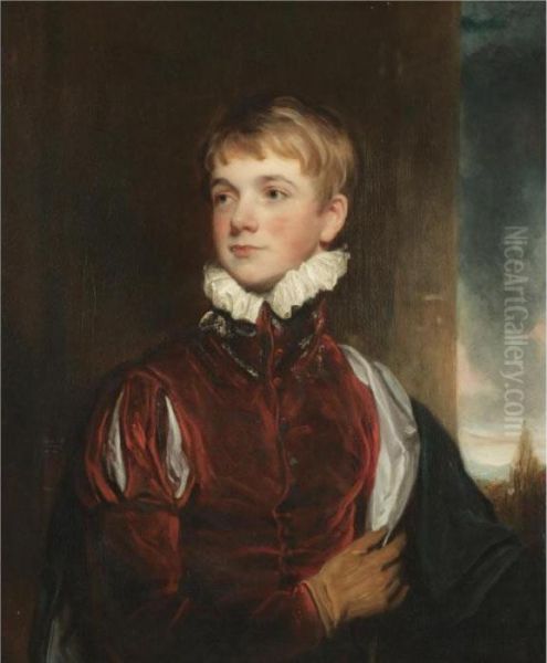 Portrait Of Thomas Tooke (1810-1857) Oil Painting by Martin Archer Shee