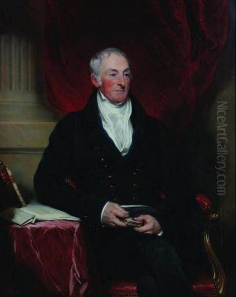 Portrait Of John Evelyn Esquire Oil Painting by Martin Archer Shee