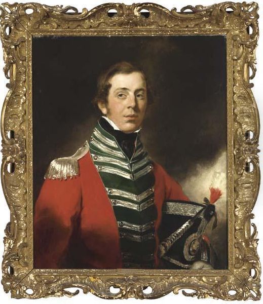 Portrait Of Captain Sir Charles 
Hastings Doyle, Half-length, In Theuniform Of The 24th Regiment Of Foot Oil Painting by Martin Archer Shee