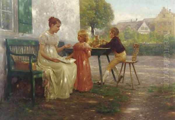 Kinderzeit Oil Painting by Johann Friedrich Engel