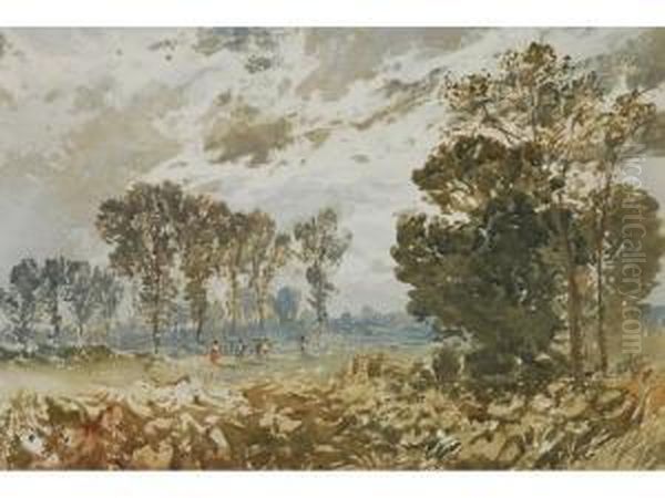 Landscape With Five Market Gardeners Returning From The
Fields by George Sheffield