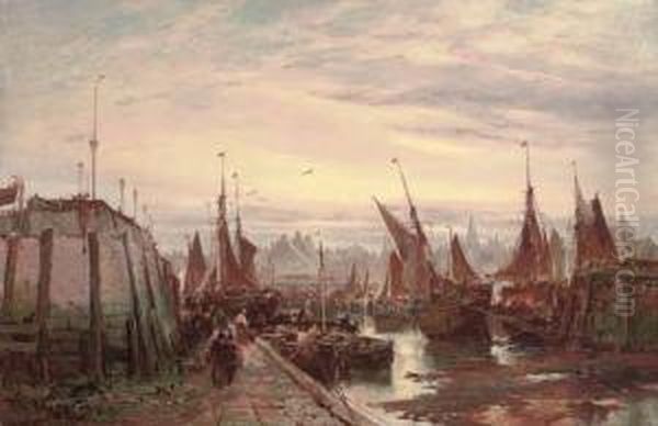 Liverpool Docks Oil Painting by George Sheffield