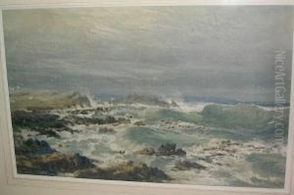 Breakers On The Shore Oil Painting by George Sheffield