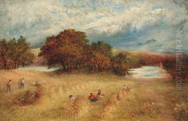 Harvest, near Barmouth Oil Painting by Richard Elmore