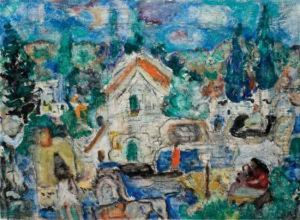 Safed Landscape by Menachem Schmidt Shemi