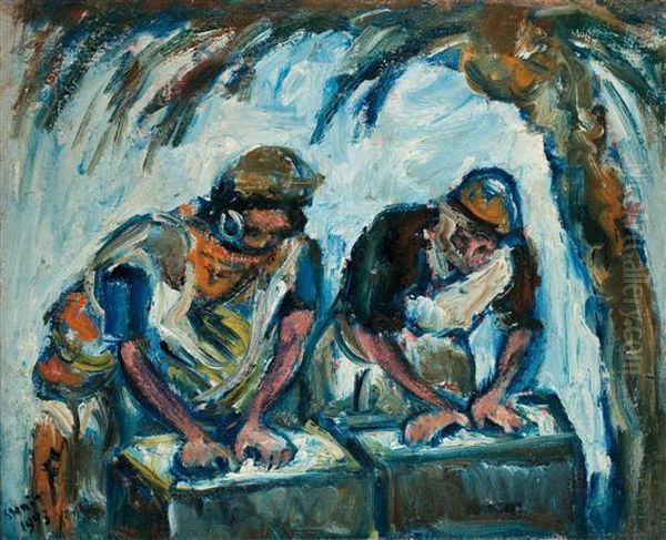 Washerwomen by Menachem Schmidt Shemi