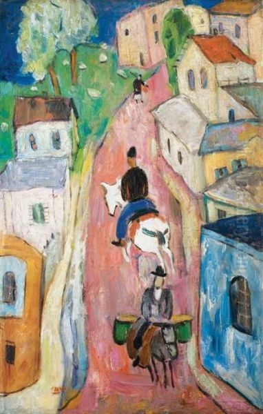 Riders In Safed by Menachem Schmidt Shemi