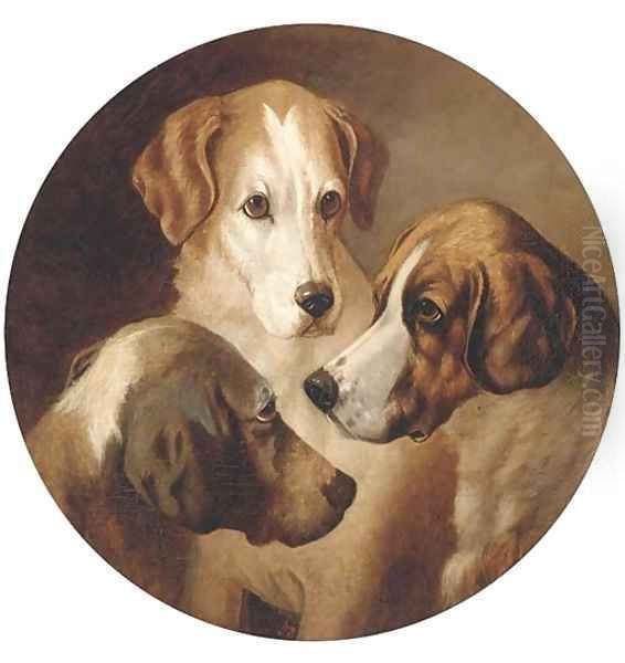 Three hounds Oil Painting by George Earl