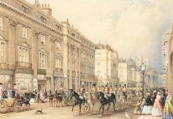 Drawing Room Day, Regent Street Oil Painting by George Sidney Shepherd