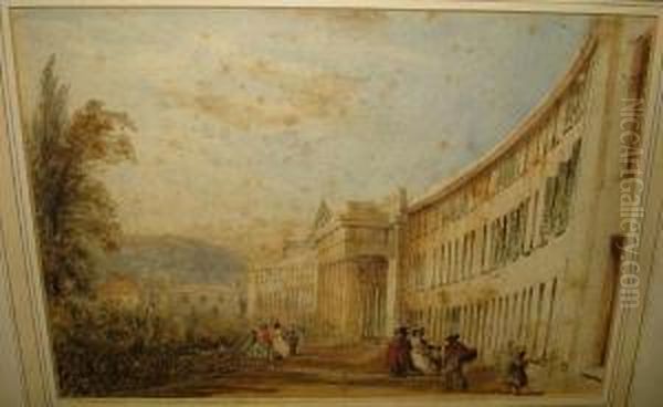 The Crescent And Theatre Royal, Jersey Oil Painting by George Sidney Shepherd