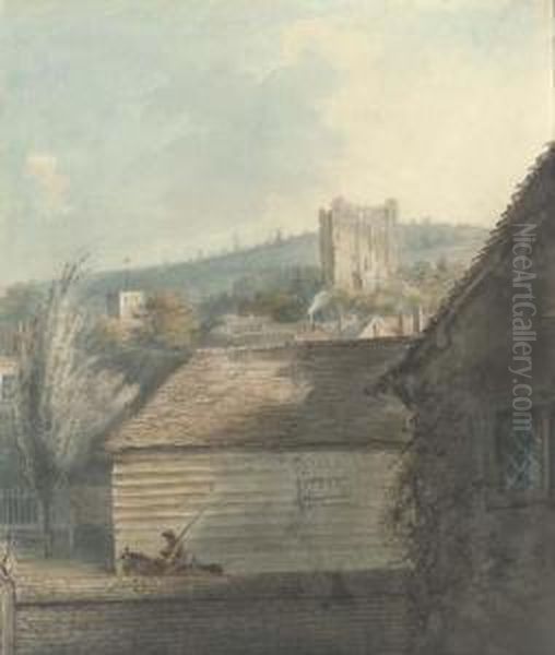 Guildford Castle, Surrey Oil Painting by George Sidney Shepherd