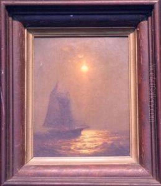 Sail At Sunset Oil Painting by Warren W. Sheppard