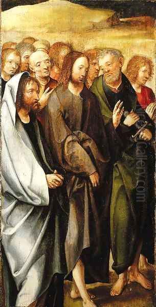 The Betrayal of Christ a fragment Oil Painting by Cornelius Engebrechtsz