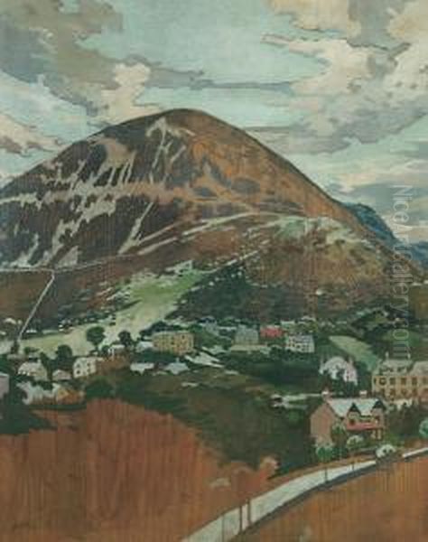 Moel Lys, Penmaenmawr, Caernarvonshire Oil Painting by George Sheringham