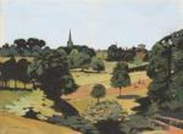 Sunny Day In The Park Oil Painting by George Sheringham