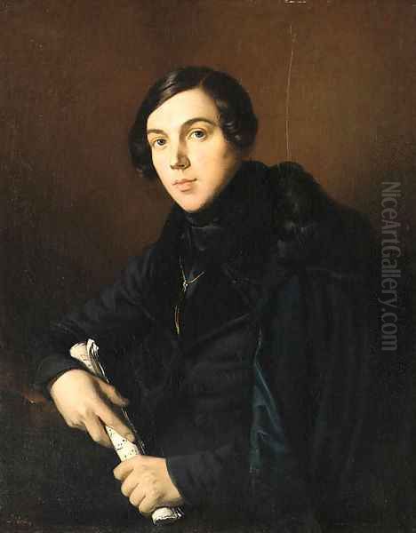 Portrait of a gentleman (Chopin) Oil Painting by Jacques Eck