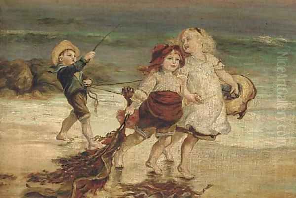 Play time Oil Painting by Arthur John Elsley