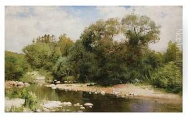 Forest Brook. Oil Painting by Andrei Nikolaevich Shilder